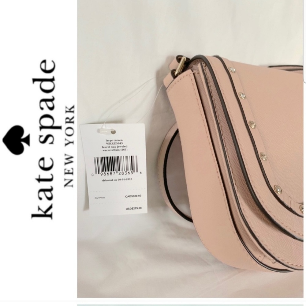 SOLD NWT kate spade leather jeweled crossbody bag - Picture 6 of 7